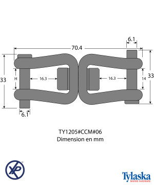 DOUBLE EMERILLON EMBOUTS T5
