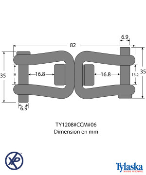 DOUBLE EMERILLON EMBOUTS T8