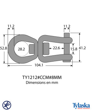 DOUBLE EMERILLON EMBOUTS T12
