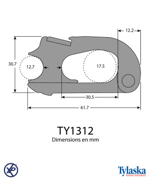 MOUSQUETON T12 POUR ÉCOUTE GÉNOIS Ø10 mm