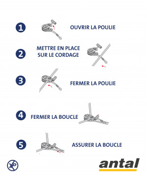 POULIE OUVRANTE DYNABLOCK 56MM AVEC LOOP