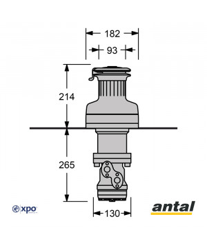 XT48 WINCH HYDRAULIQUE 2 VITESSES-50CC-VERTICAL