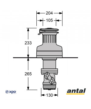 XT52 WINCH HYDRAULIQUE 2 VITESSES-50CC-VERTICAL