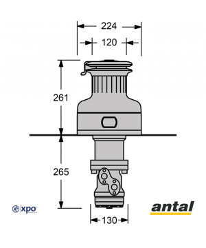 XT62.3 WINCH HYDRAULIQUE 3 VITESSES-50CC-VERTICAL