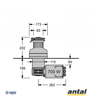 XT44 WINCH ÉLECTRIQUE 2 VIT - 12 V