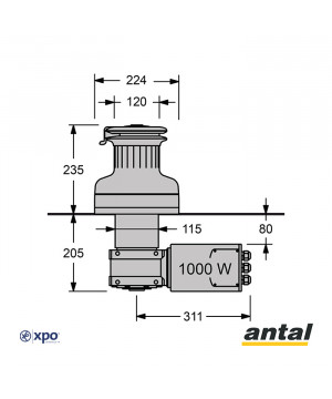 XT62 WINCH ÉLECTRIQUE 2 VIT - 12 V