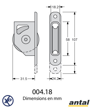 RENVOI A ENCASTRER 40MM