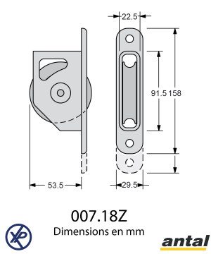 RENVOI RENFORCE A ENCASTRER 70MM