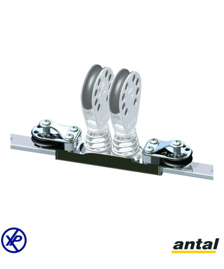 CHARIOT GV INOX - RAIL T 32x6  - SANS POULIE