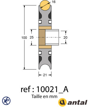 REA BILLE Ø100MM POUR OPF - ALUMINIUM