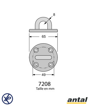 PADEYE Ø8 SANS SOUDURE