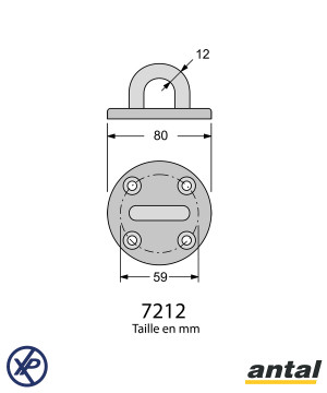 PADEYE Ø12 SANS SOUDURE
