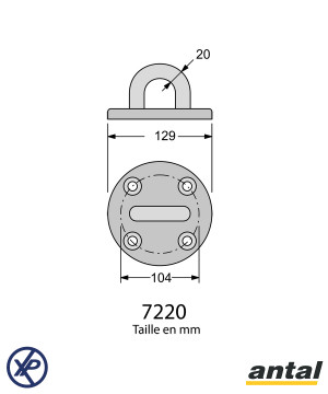PADEYE Ø20 SANS SOUDURE
