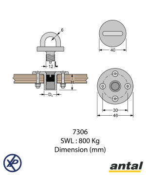 PLATINE À ŒIL À VISSER