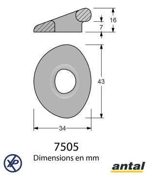 PADEYE POUR DYNEEMA™  À VISSER - Ø5