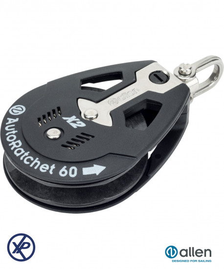 POULIE SIMPLE À DOUBLE CLIQUET 60MM