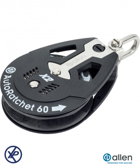 POULIE SIMPLE À DOUBLE CLIQUET 60MM - WAVE