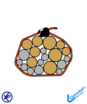 COINCEUR LOOP CLEAT 1:1 OU 2:1 NYLON BLANC