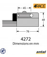EMBOUT RENVOI SIMPLE AVEC RINGOT POUR RAIL 4RACE 31X21