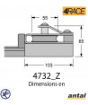 EMBOUT RENVOI SIMPLE RENFORCÉE À RINGOT POUR RAIL 4RACE 31X21