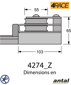 EMBOUT RENVOI DOUBLE RENFORCÉE POUR RAIL 4RACE 31X21