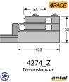 EMBOUT RENVOI DOUBLE RENFORCÉE POUR RAIL 4RACE 31X21
