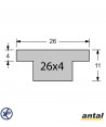 RAIL T 26x4 ALUMINIUM