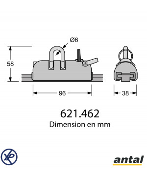 CHARIOT DE GÉNOIS 26x4 AVEC MANILLE 6MM