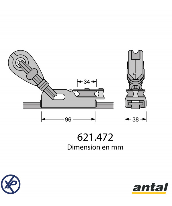 CHARIOT DE GÉNOIS 26x4 À SANGLER + POULIE