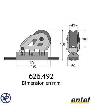 CHARIOT DE GÉNOIS MAXI 40x8 - RÉA Ø100MM