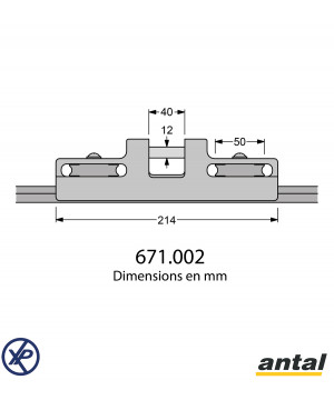CURSEUR DE TANGON - RAIL EN T 32X6