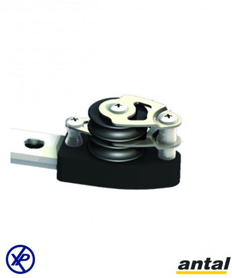 EMBOUT DE RAIL SIMPLE AVEC POULIE RENVOI DOUBLE