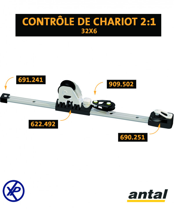 EMBOUT SIMPLE RAIL EN T 40x8