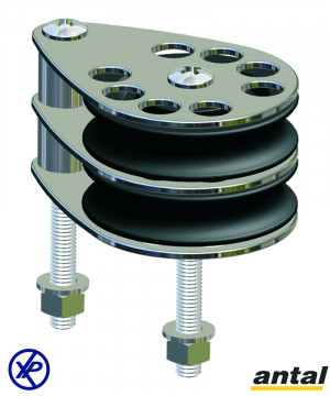 POULIE DOUBLE CLASSIC LINE INOX T65 - PLAT-PONT