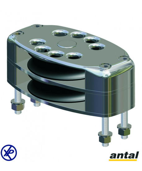 POULIE DOUBLE CLASSIC LINE INOX T75 - RINGOT