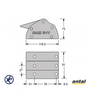 CAM 611 SILVER TRIPLE Ø6/10MM
