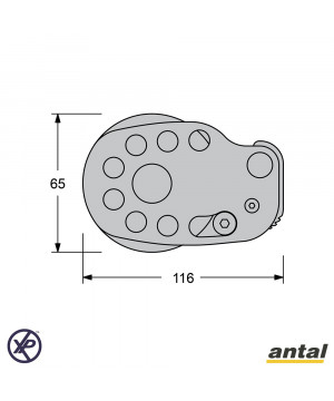 RENVOI A BLOQUEUR -SIMPLE -POULIE Ø65MM