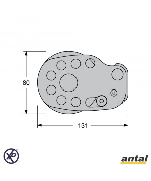 RENVOI A BLOQUEUR -SIMPLE -POULIE Ø80MM