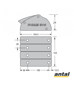 V-CAM 814 QUADRUPLE Ø14MM