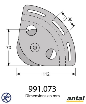 POULIE DE POINT D'ÉCOUTE Ø70