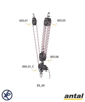POULIE BASSE PALAN E8